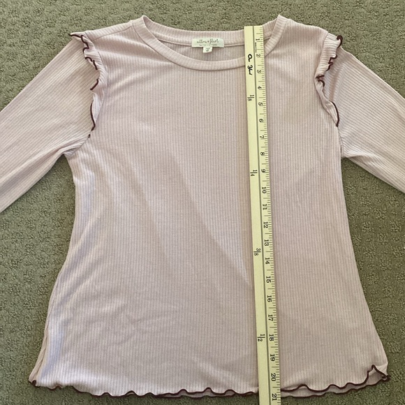 Light Pink Frilly Long Sleeve Top - Picture 9 of 11